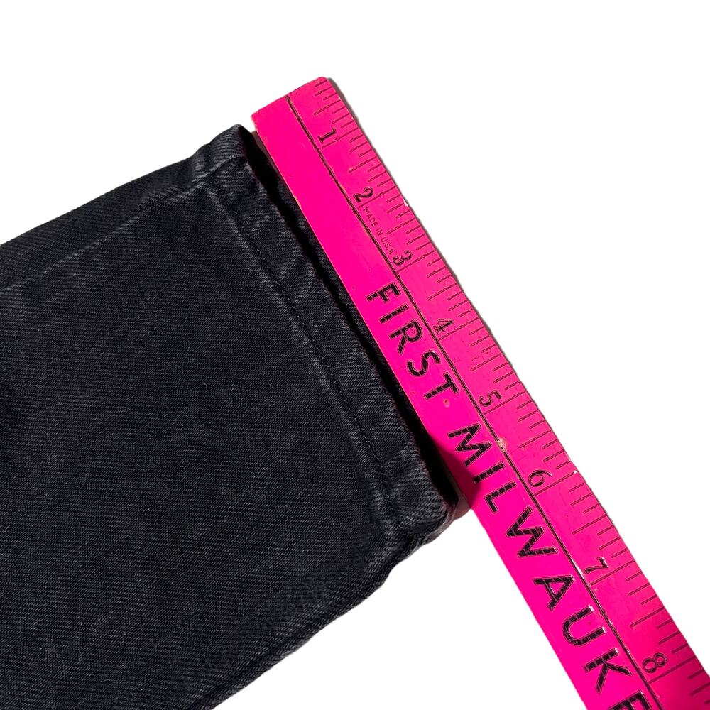 Topshop Moto Bib Overalls Women's Size 25 Washed Black Denim Tapered Cropped Leg - Picture 7 of 9